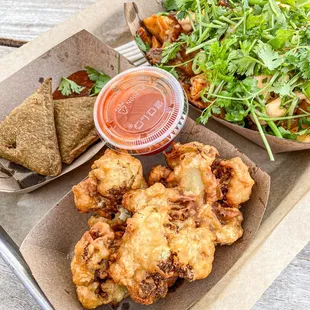 Veggie Samosas &amp; Cauliflower Wings @betterwithju