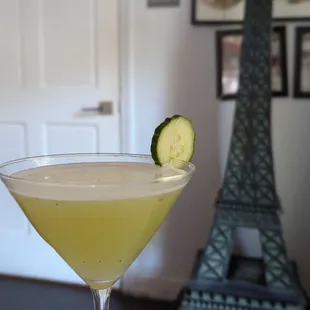 Cucumber basil martini
