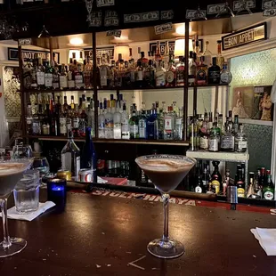 Espresso martini at the bar