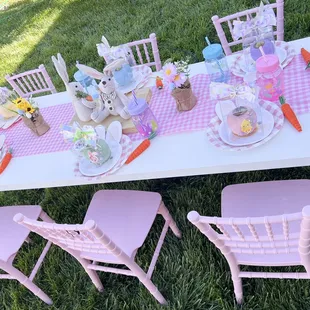 Children Table scape 
Kids tables and chairs in various colors