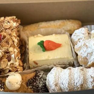 a variety of pastries