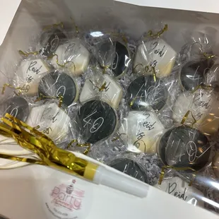 Picking up two dozen custom cookies for my friends 40th birthday