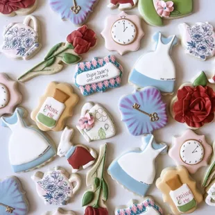 Alice in Wonderland-themed cookies from my niece's 1st b-day