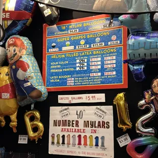 Balloon Info/Prices/Colors