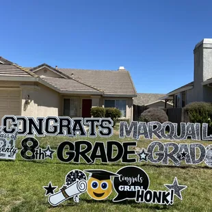 Graduation lawn sign