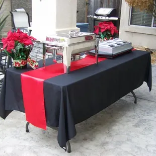 Table Linens, Chafing Dishes and food warmers