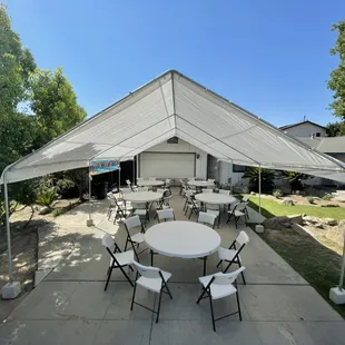 Premium Party Package 
  20 x 30 Tent  
  5 Table sets
  2 Long Tables