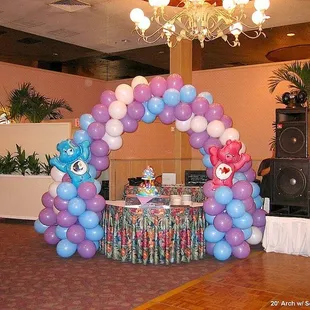 Spiral Balloon Arch and Balloon Sculptures