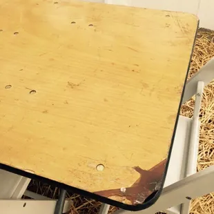 The tables you rent from them look like a 1999 fell off the truck on the 91 freeway situation.