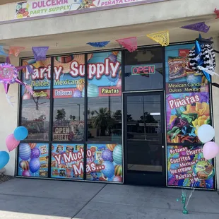 the front of the store