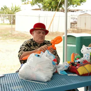 Balloon bending and face painting
