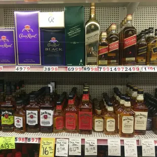 bottles of alcohol on display