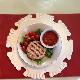 Apple-chicken burger