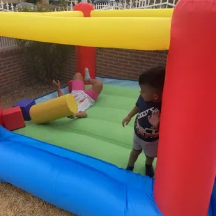 Mini Jumper perfect for outside (in front yard).