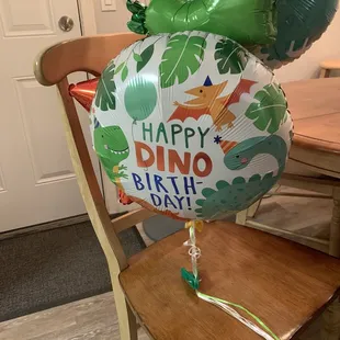 Happy Dino birthday balloon