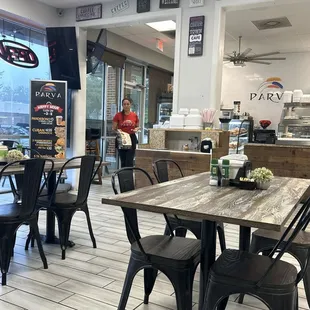 Happy hour prices and quick bakery selection