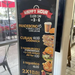 Happy Hour Menu