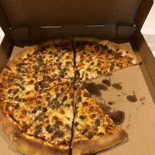 a pizza in a box