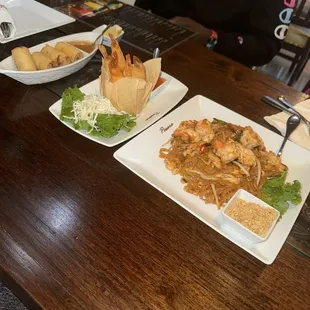 A snapshot of 9. Shrimp Bikini, 3. Crispy Spring Rolls and Pad Thai Noodles