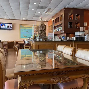 the restaurant's dining area