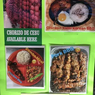 Chorizo de cebu, Combo Meal (2 Entree with Rice)