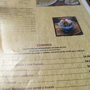 a menu for a mexican restaurant