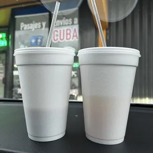 2 small cups that cost $6 at this business.