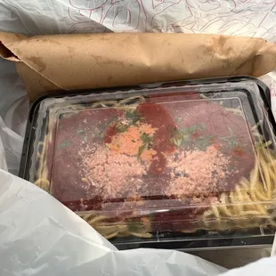 Spaghetti and Meatballs with Gulf Coast Toast