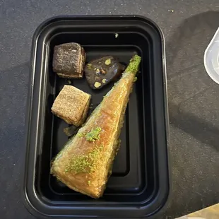 Baklava, chocolate Oreo candy, coffee candy, lotus