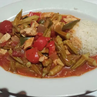Okra Stew with Chicken