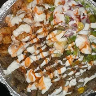 Combo Platter (shrimp and lamb)