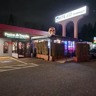 Street view at night heading north on Bothell Everett Highway