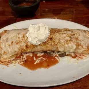 Carne Asada Burrito. Huge! (Hard to tell from the picture but this thing was a foot long)