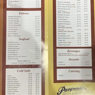 Pasquale's - Menu 3
