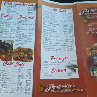 Menu front