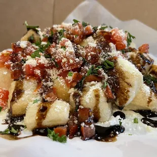 Fresh bruschetta zeppole