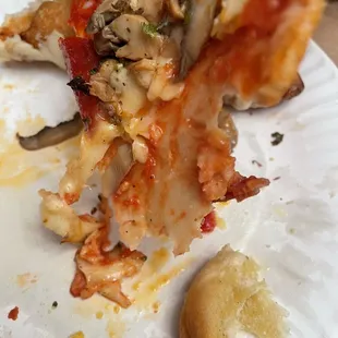 Undercooked pizza dough