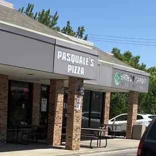 Entrance to Pasquale's Pizza - Schrock Rd.