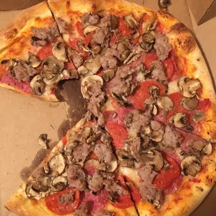 pizza, food