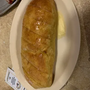 Best Garlic Bread on the planet. Ask for bread to be made with extra garlic sauce.