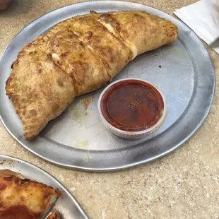 Coworkers huge calzone