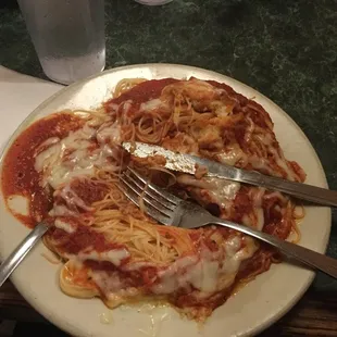 This is the SMALL chicken parmesan