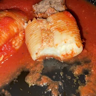 Stuffed shells (inside).