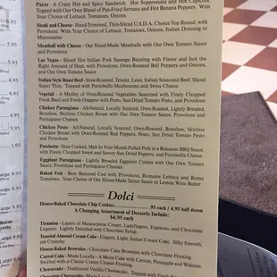 Menu side 3