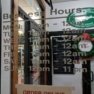 business hours