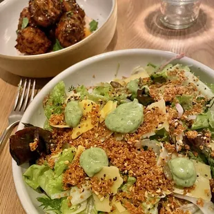 SAVORY BEIGNET &amp; FARM SALAD - perfect meal