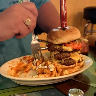 The Killer Burger with Buffalo fries