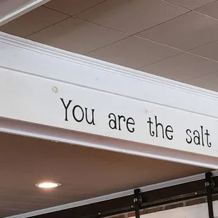 you are the salt, one of the earth