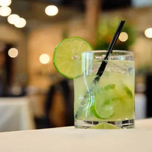 The caipirinha is a signature cocktail at Passador!