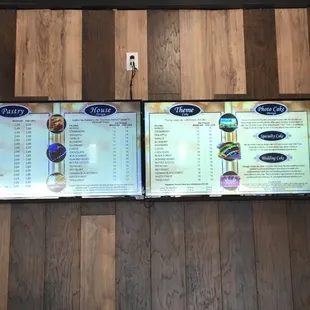 menus and prices